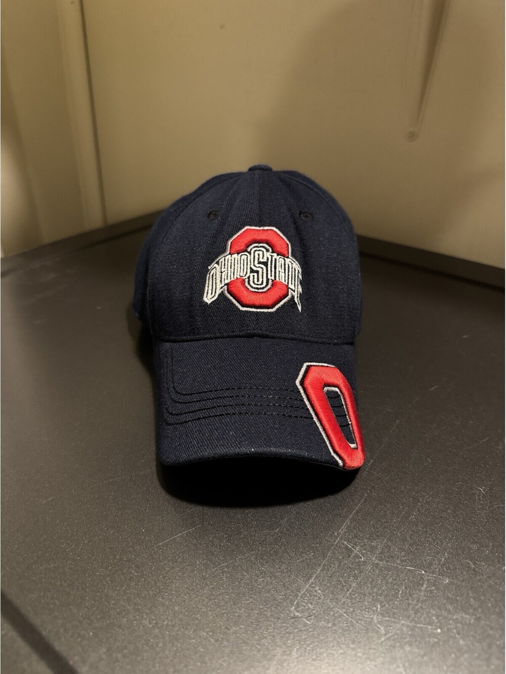 Ohio State Buckeye Top Of The World Fitted Hat Cap Dark Blue Size S/M College